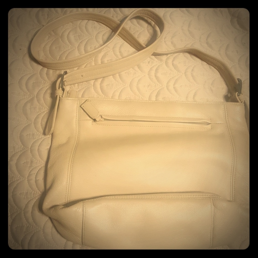 Cream Leather Handbag
